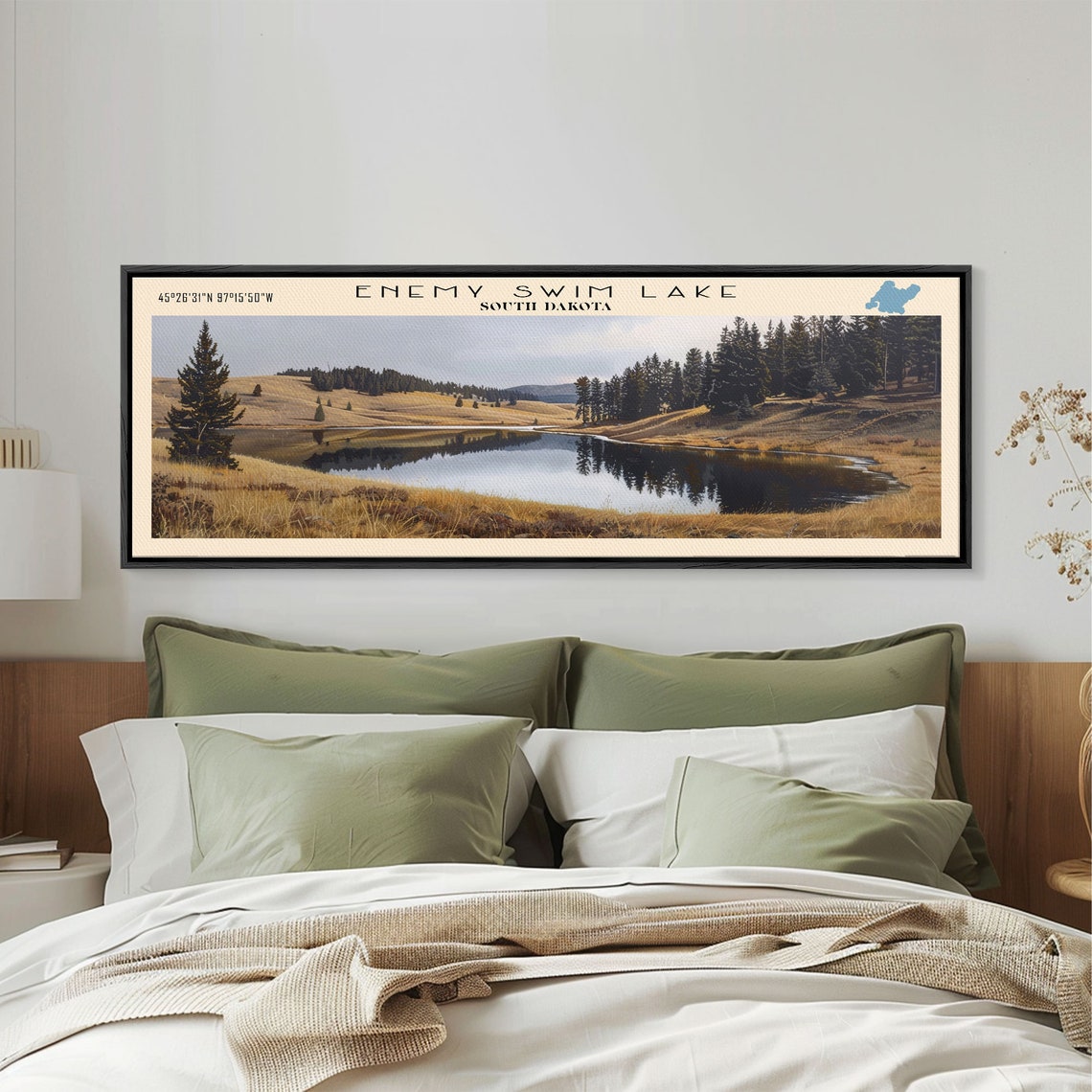 Enemy Swim Lake South Dakota Golden Prairie Hills Pond Poster - Image 2