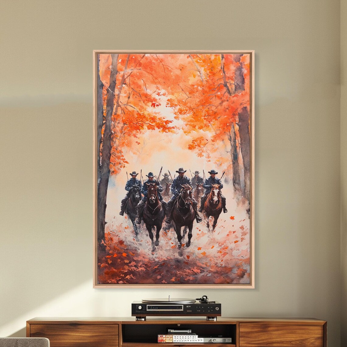 The Posse In Autumn, Wild West Decor - Image 5