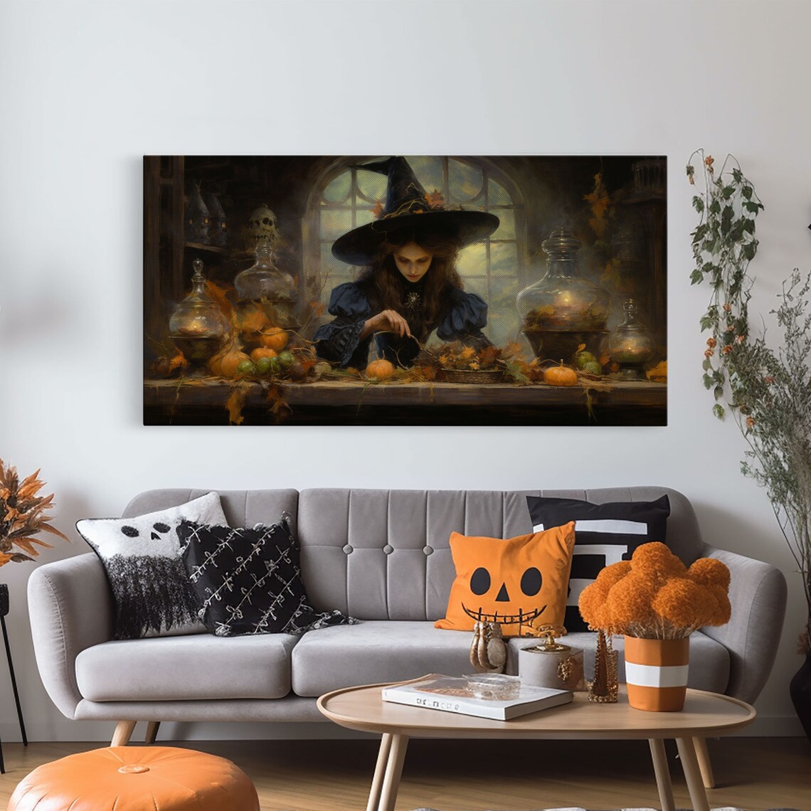 The Witch and Her Potions, Halloween Poster Print - Image 6