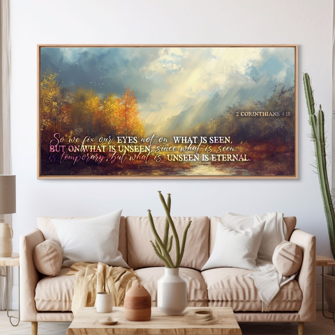 2 Corinthians 4:18 Scripture Art Print, Bible Verse - Image 3