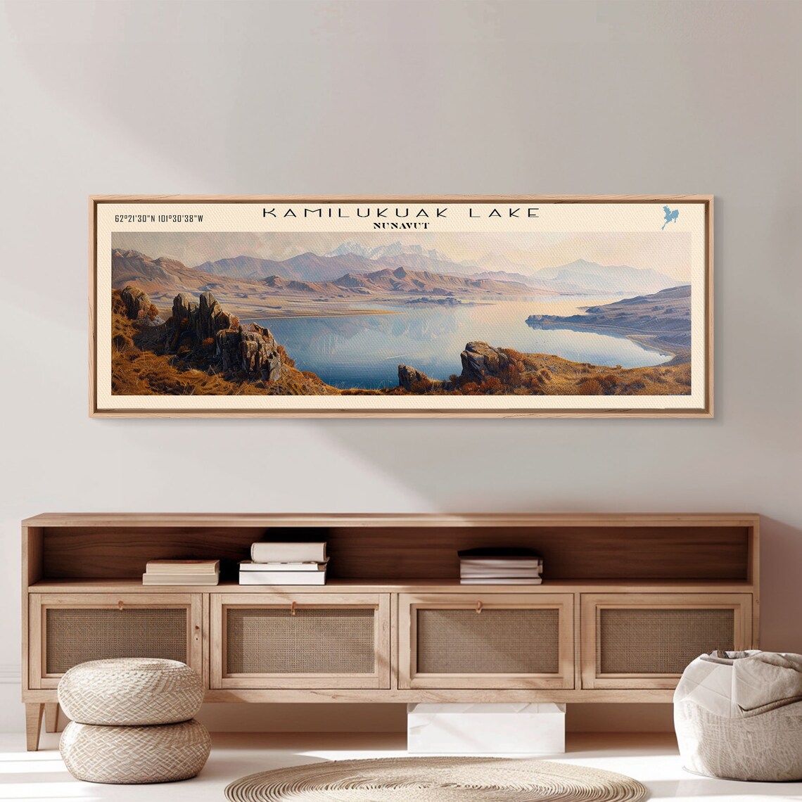 Kamilukuak Lake Nunavut Arctic Tundra Golden Hills Sunset Poster - Image 3