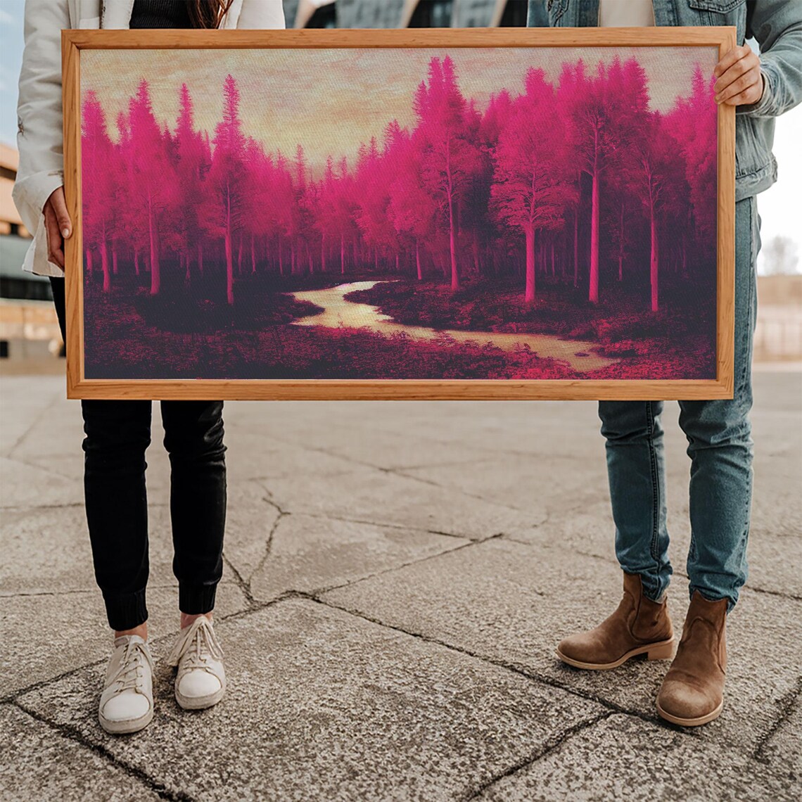 Fuchsia Forest Surreal Abstract Psychedelic Art - Image 5