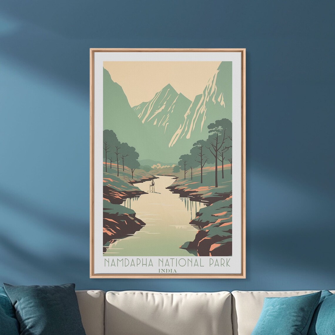 Namdapha National Park India Mountain River Hiker View Travel Poster - Image 3