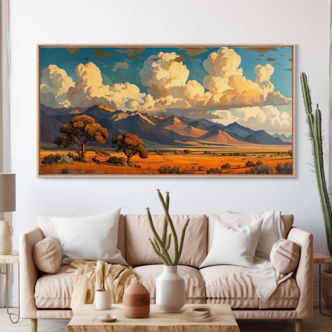 Watercolor Desert Landscape, Minimalist Art Print - Image 3