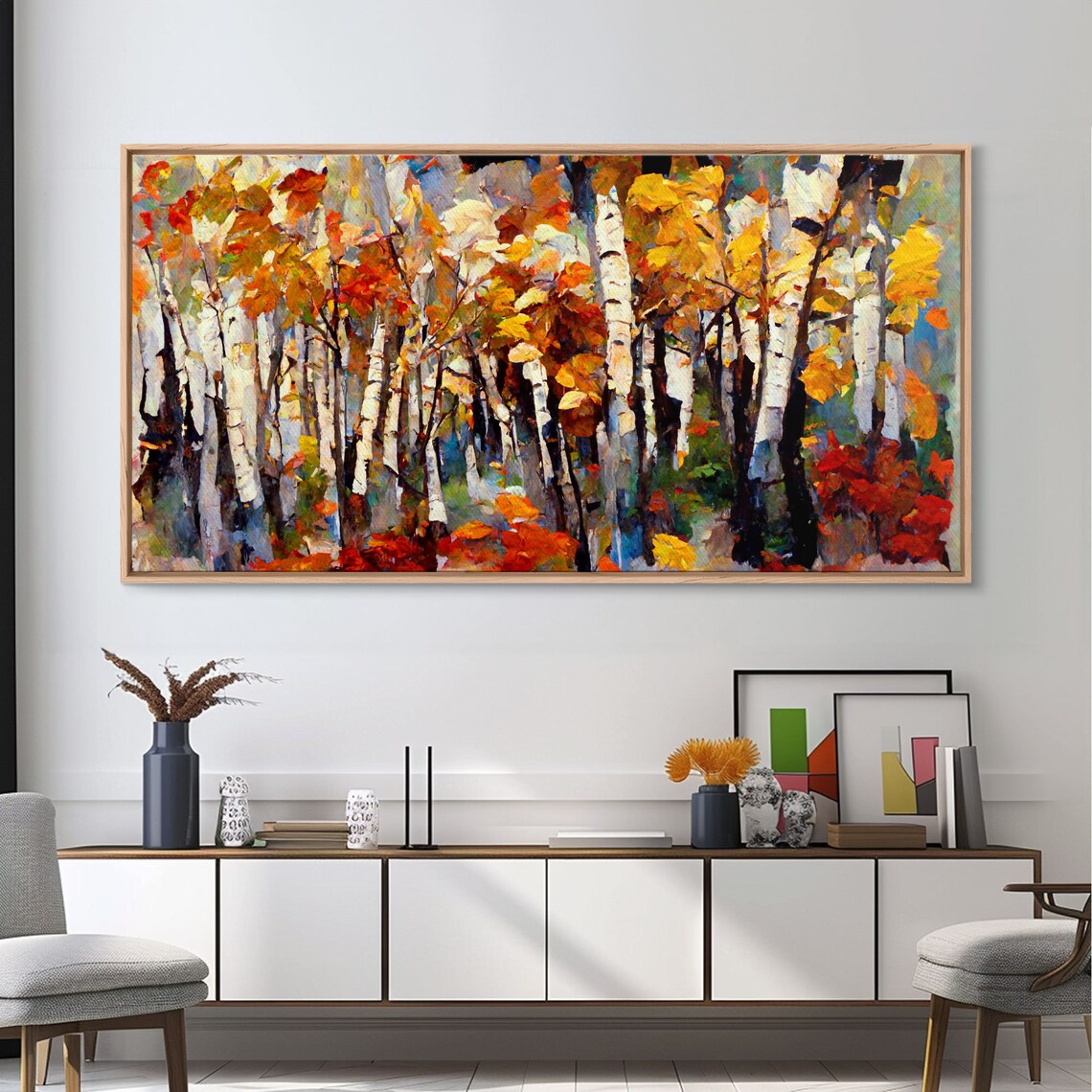 Birch Trees Print, Boho Autumn Forest Art Print - Image 6