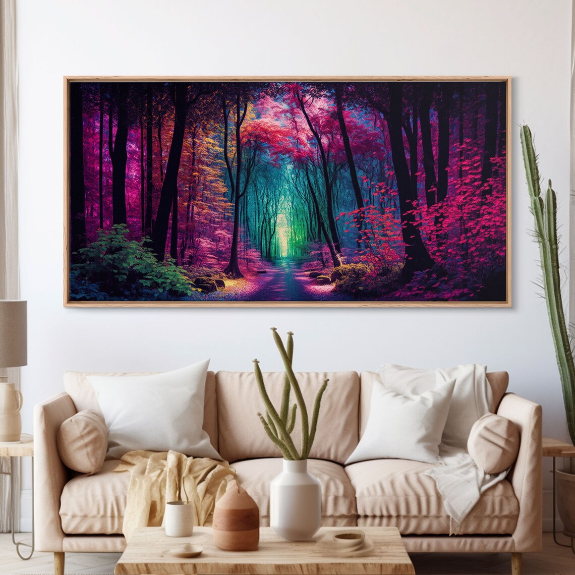 Secret Grove Fantasy Forest Landscape Art Print - Image 3