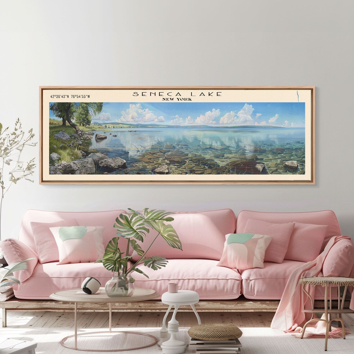 Seneca Lake New York Crystal Clear Rocky Shore Summer Travel Poster - Image 4