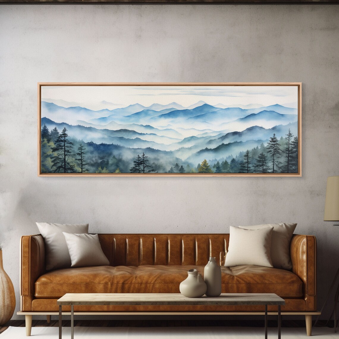 Blue Ridge Mountains National Park Watercolor Art Print