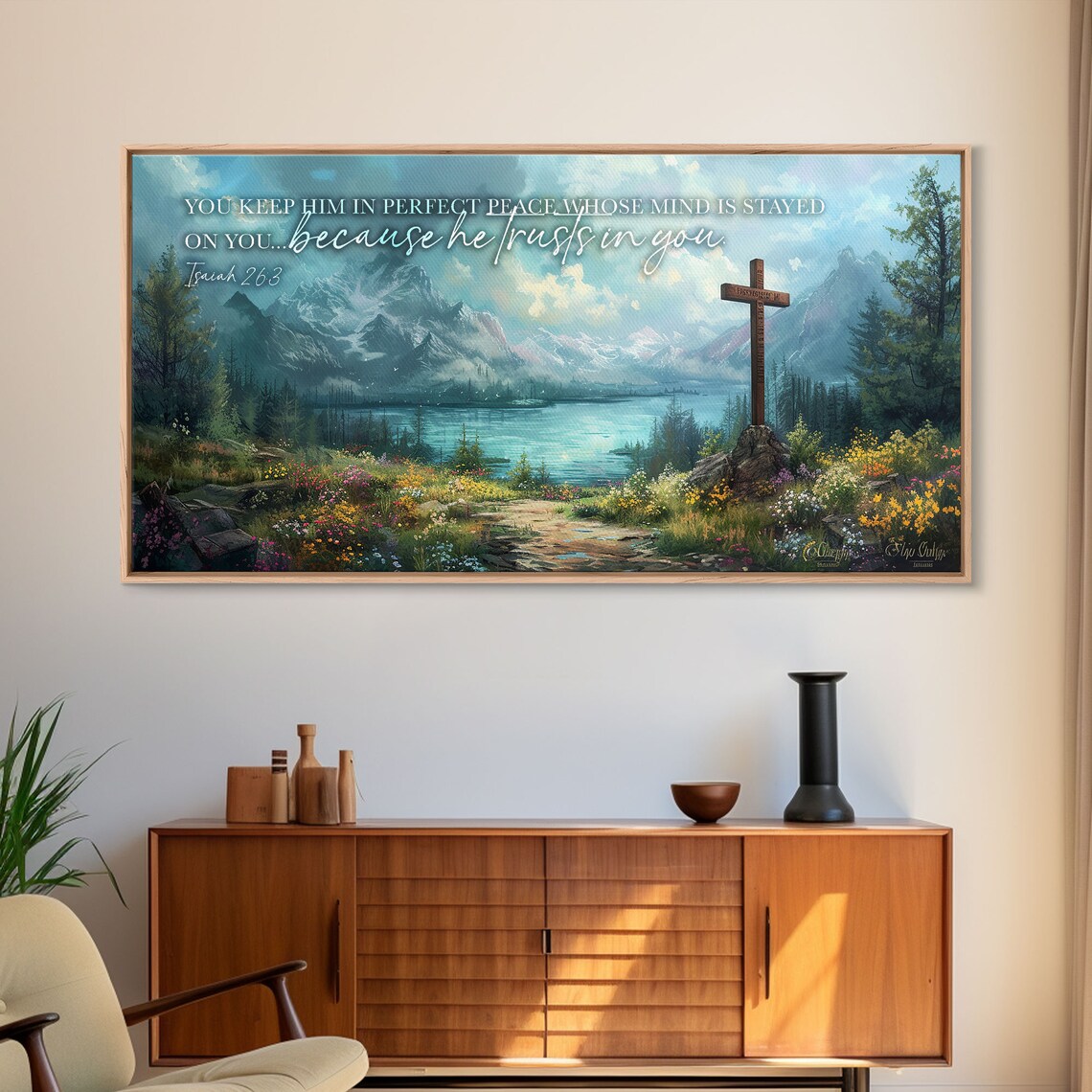 Isaiah 26:3 Scripture Wall Art, Christian Art Print