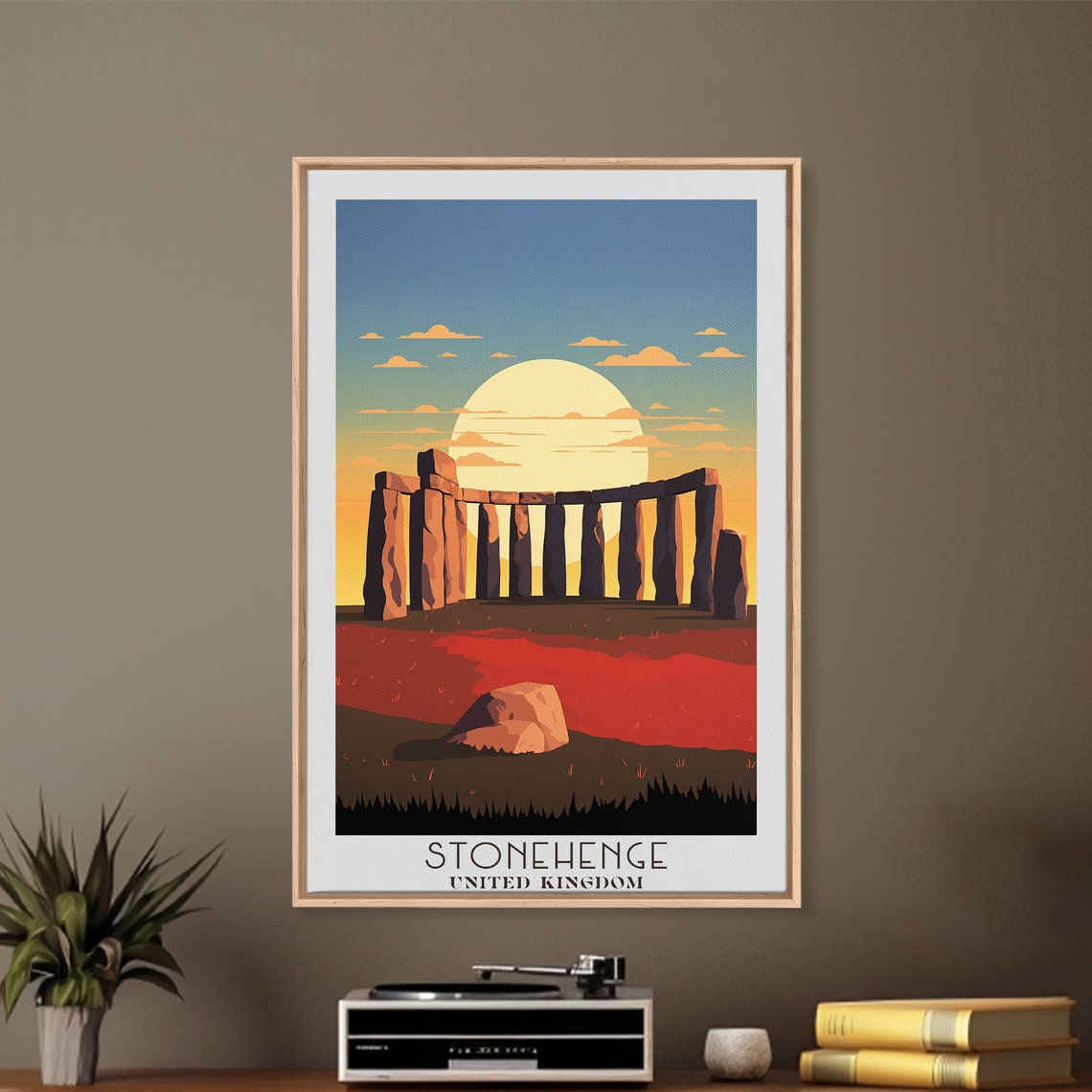 Stonehenge England Sunset Sky Ancient Stones Landmark Travel Poster - Image 6