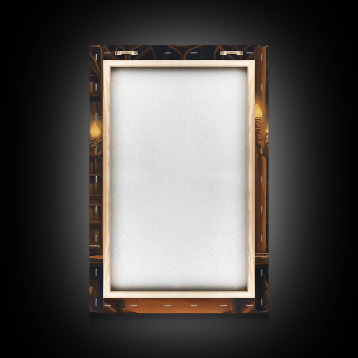 Spooky Bookshop Ghost Halloween Wall Art Print - Image 2
