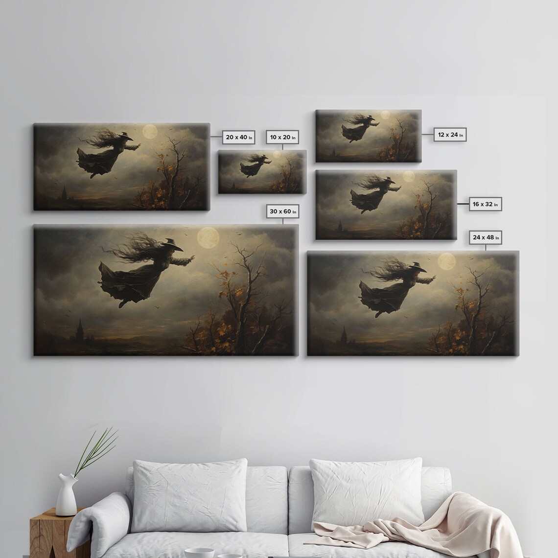 The Flying Witch, Halloween Horror Art Print - Image 2