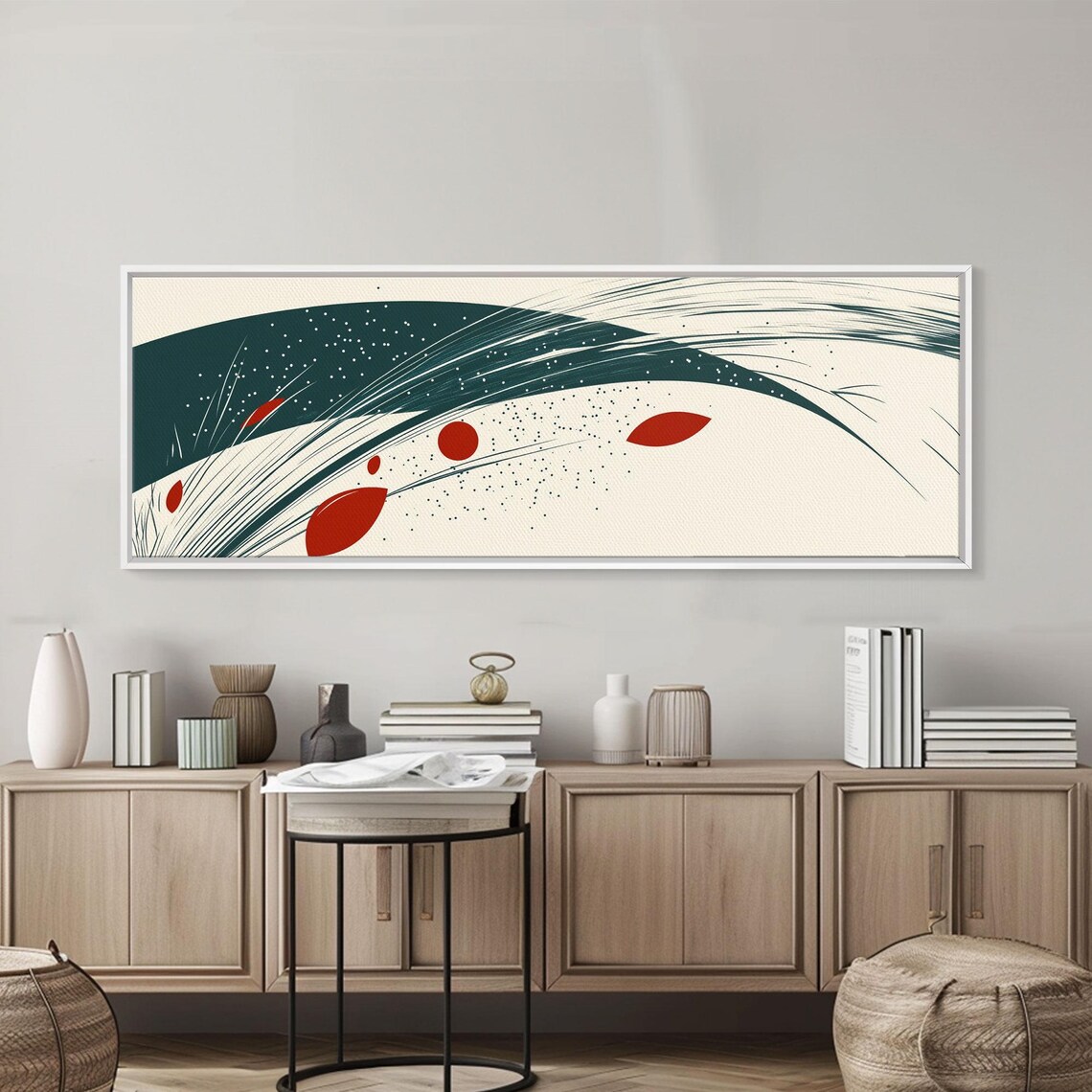 Abstract Reed Grass, Mid-Century Modern Art Print