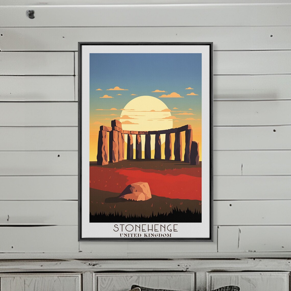 Stonehenge England Sunset Sky Ancient Stones Landmark Travel Poster - Image 3