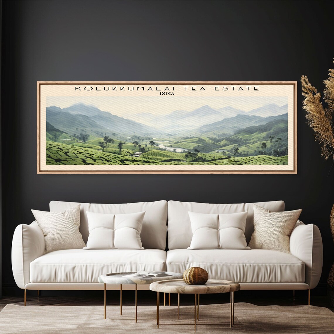 Kolukkumalai Tea Estate India Green Rolling Hills Panoramic Poster - Image 4