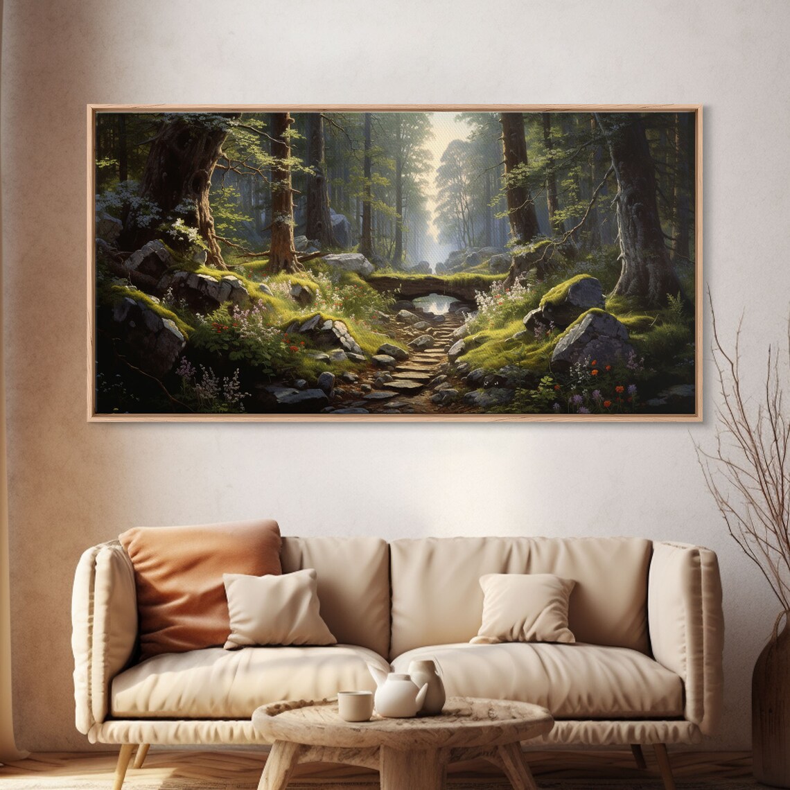 Slightlyscorched Fantasy Forest Mountain Art Print - Image 4