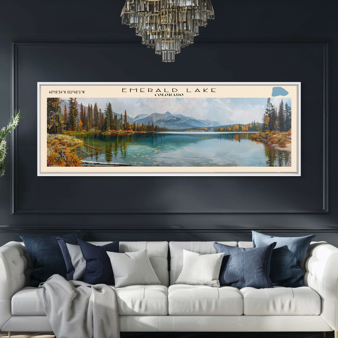 Emerald Lake Colorado Mountain Peaks Pine Forest Green Water Poster - Image 6