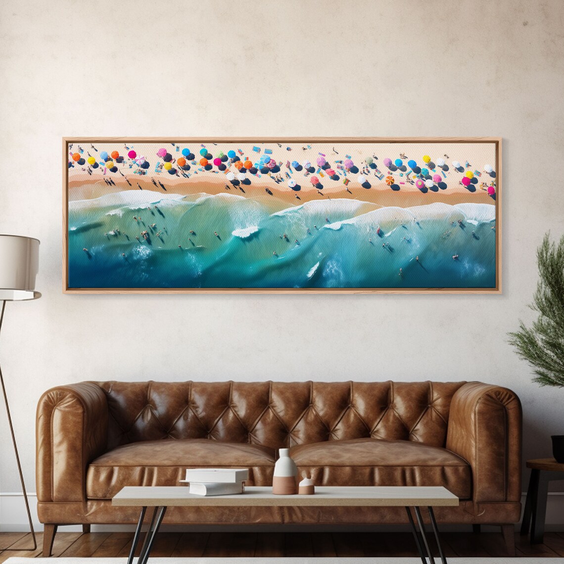 Bird's-Eye View of the Beach, Seascape Art Print