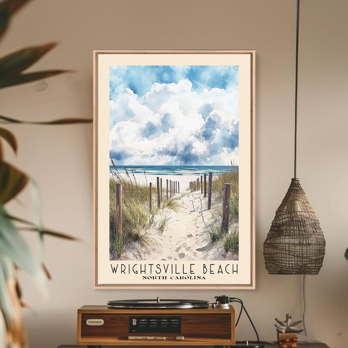 Wrightsville Beach North Carolina Dune Path Sea Grass Ocean Poster - Image 2