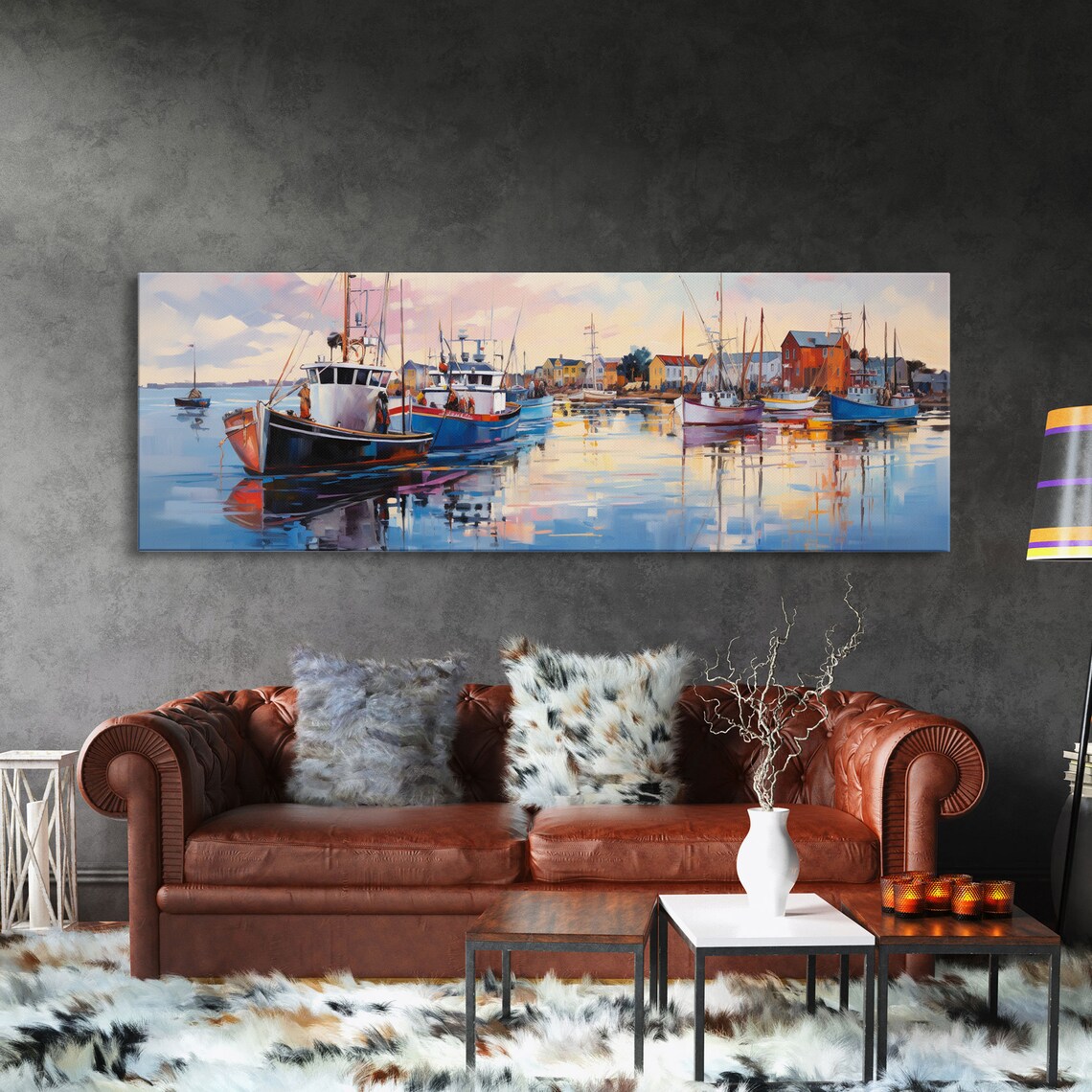 Sunrise Over the Harbor, Coastal Maine Watercolor Art Print - Image 3