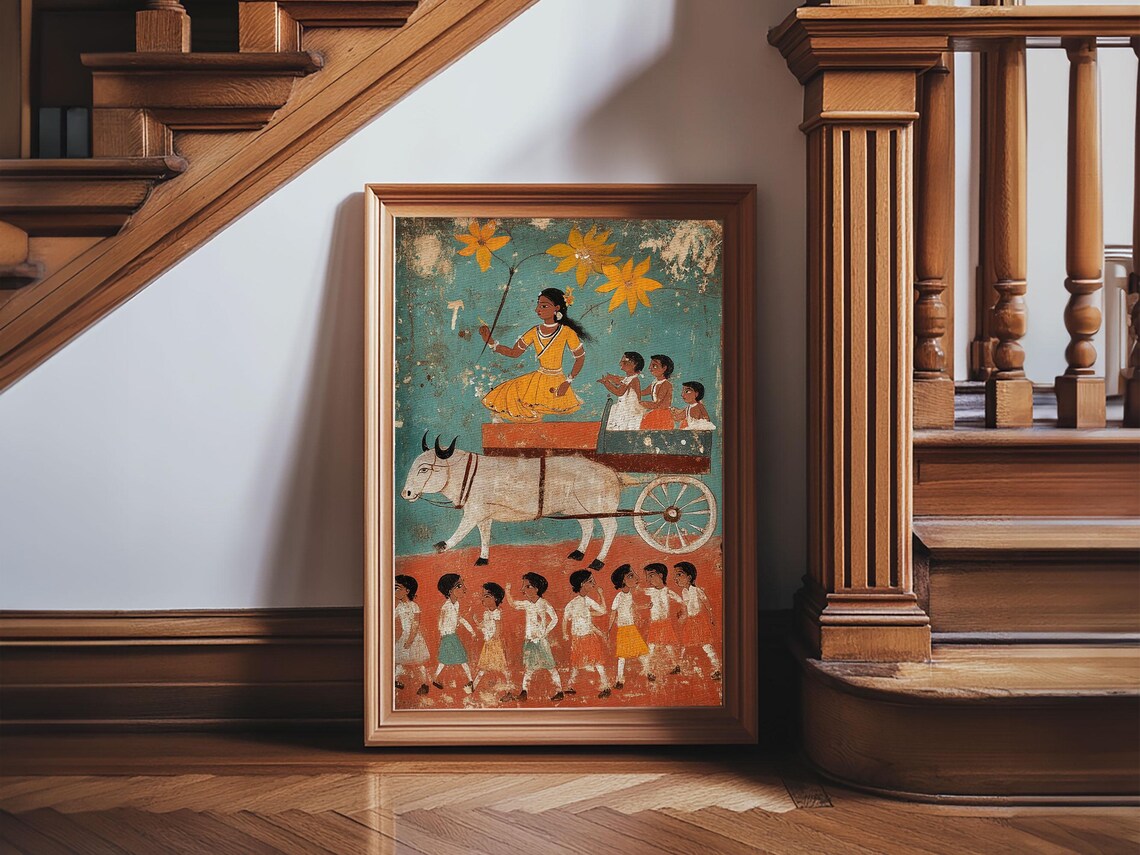 19th Century Folk Art, Chicano Rustic Art Print