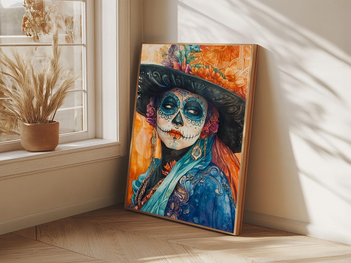 Chicano Art Day Of The Dead Mexicano Wall Art Print