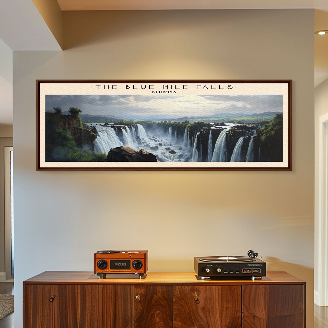 Blue Nile Falls Ethiopia Travel Poster, Panoramic Art - Image 2