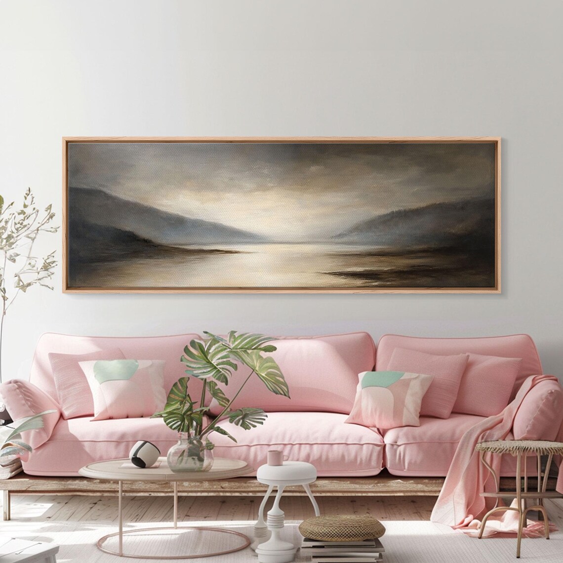 Moody Seascape, Modern Cloudy Day Wall Art Print - Image 4