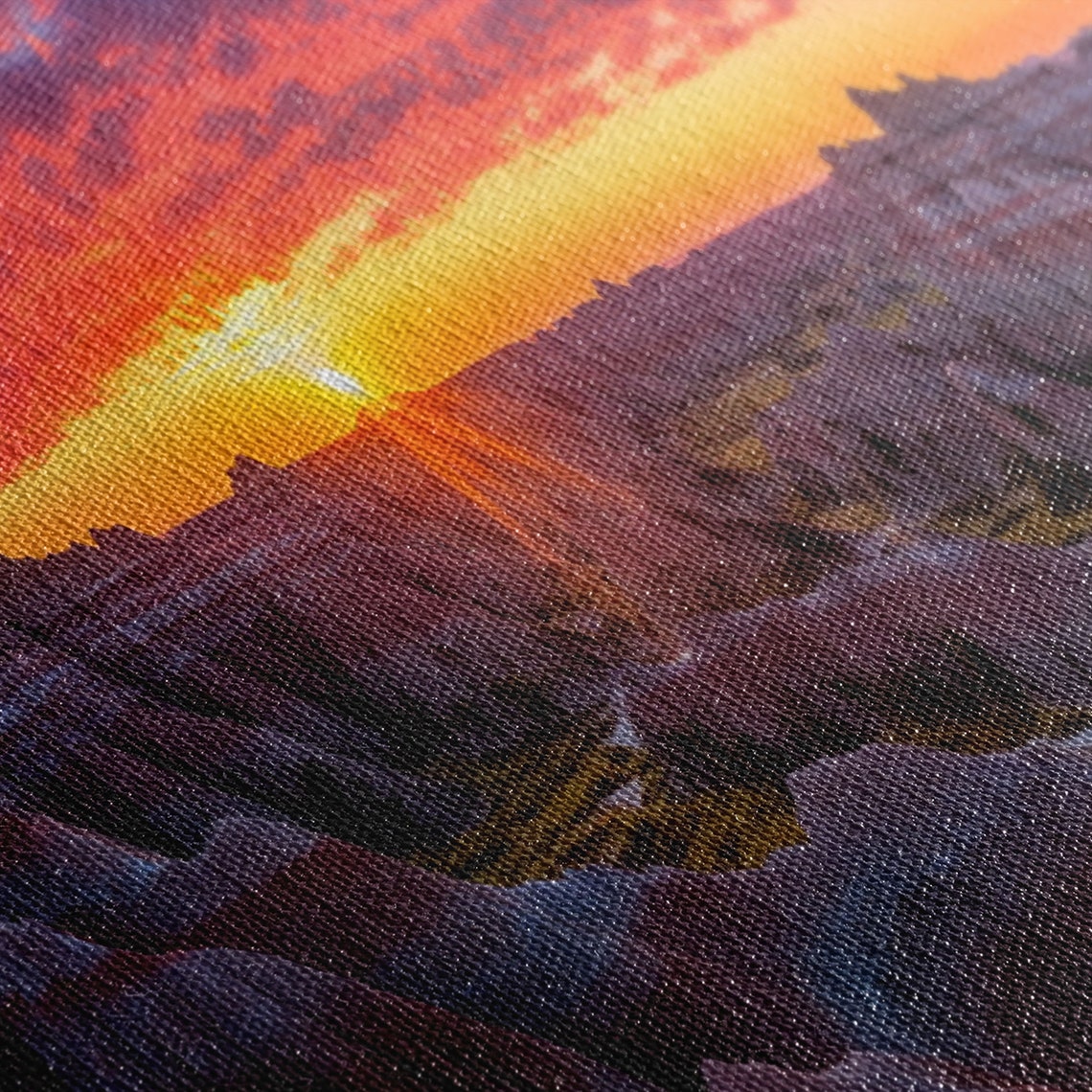 Badlands National Park Sunset Striped Eroded Buttes Panoramic Poster - Image 2