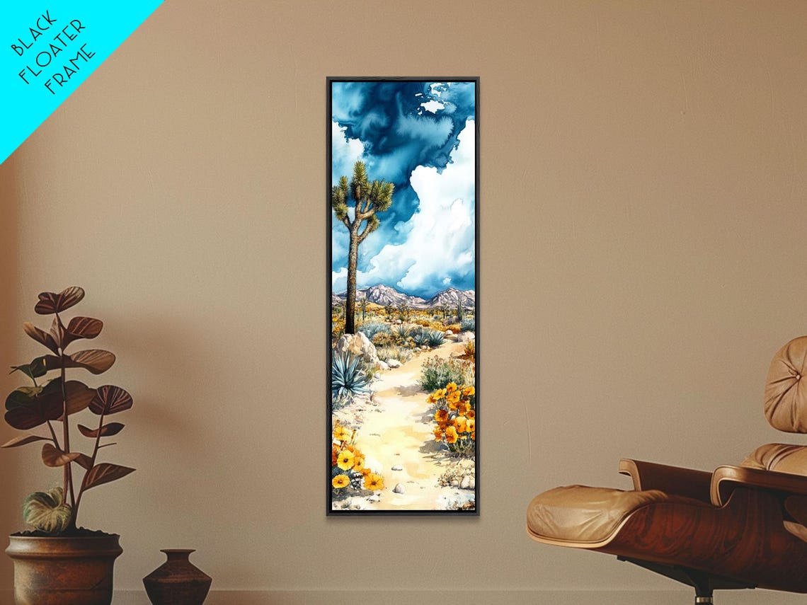Joshua Tree California Watercolor Painting Print California Art Tall Skinny Art Narrow Art Joshua Tree Painting Joshua Tree Art - Image 5