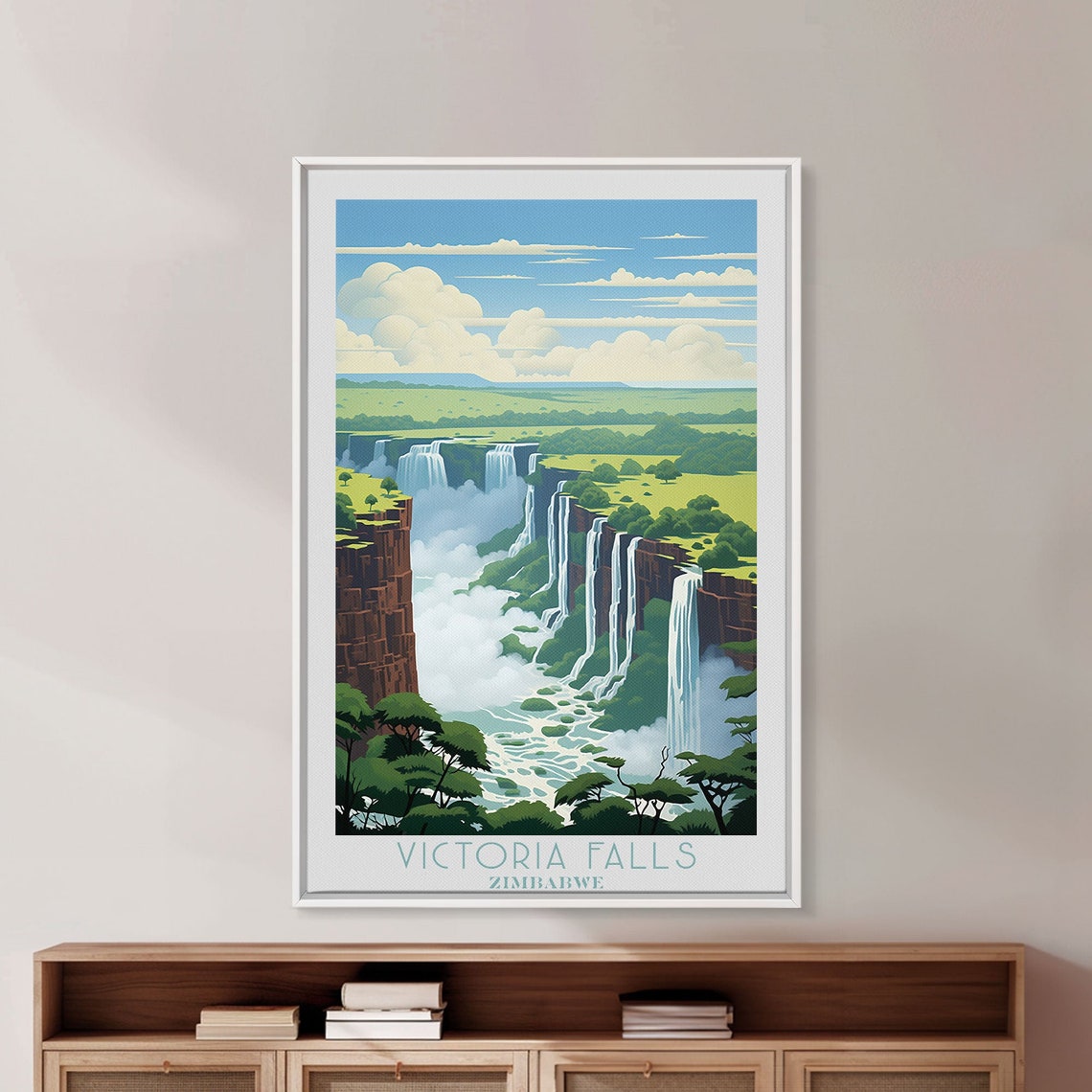 Victoria Falls Zimbabwe Thundering Cascades Mist Gorge View Art Poster - Image 4