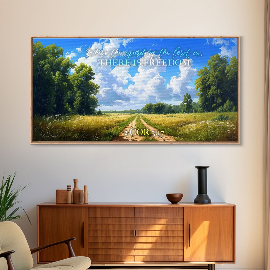 2 Corinthians 3:17 Scripture Wall Art, Inspirational