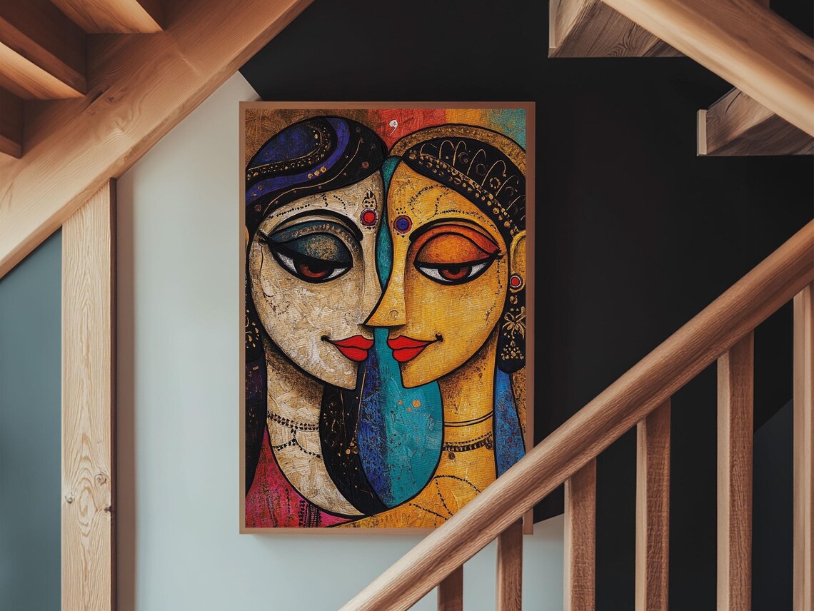 Abstract Madhubani Style Art Print, Madhubani Painting - Image 6