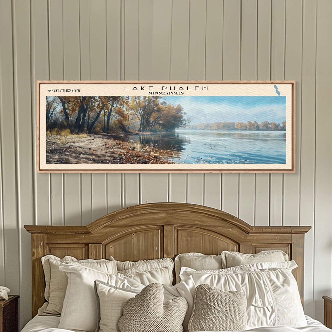 Lake Phalen Minneapolis Autumn Golden Shore Panoramic Travel Poster - Image 5