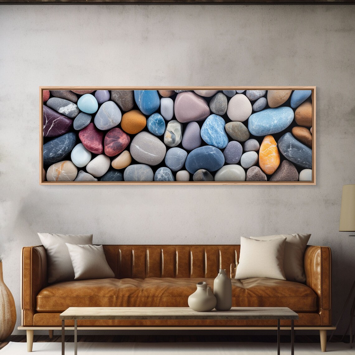 Lake Bed Stones And Rocks Photography Art Print