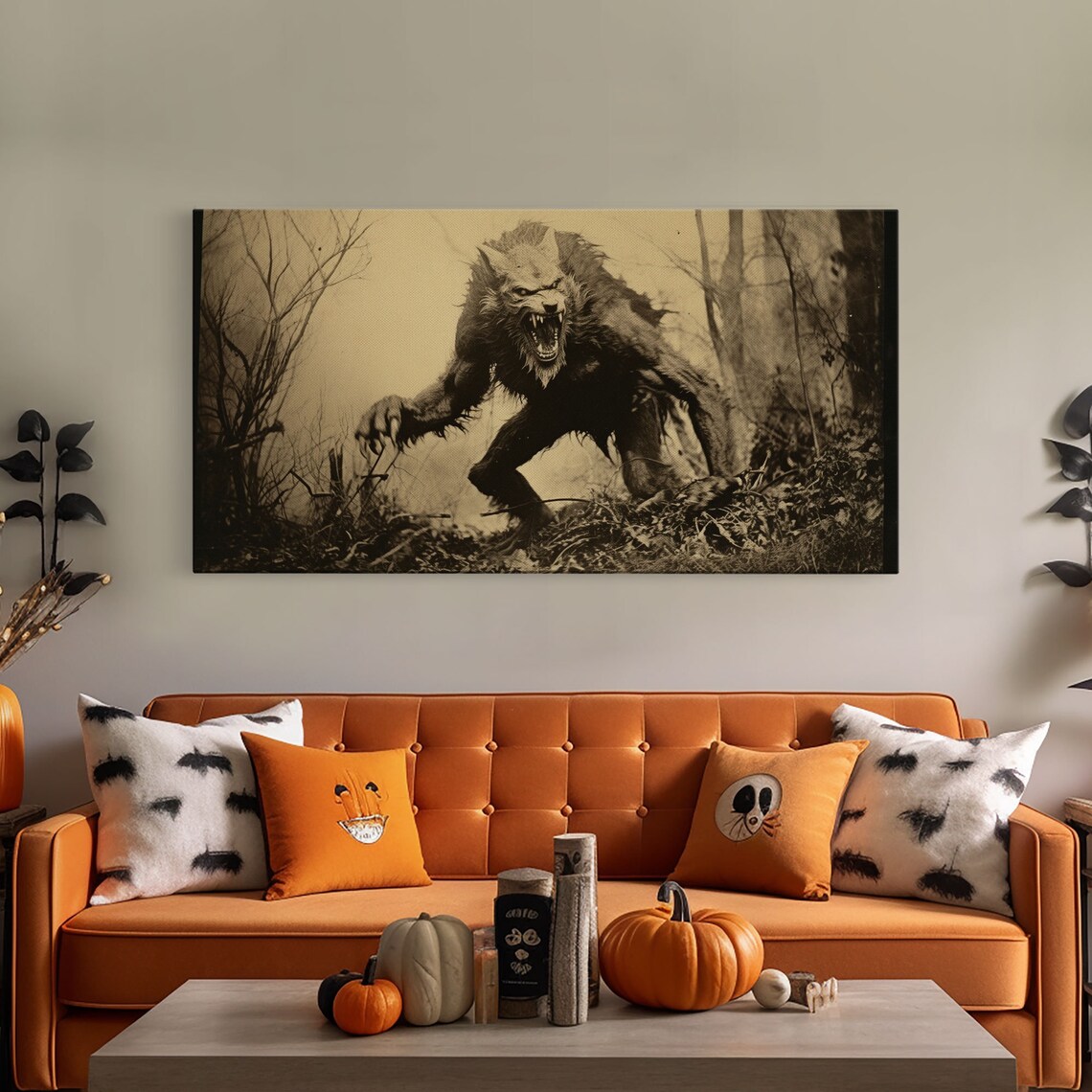Werewolf 1800s Photograph, Vintage Halloween Art Print - Image 4