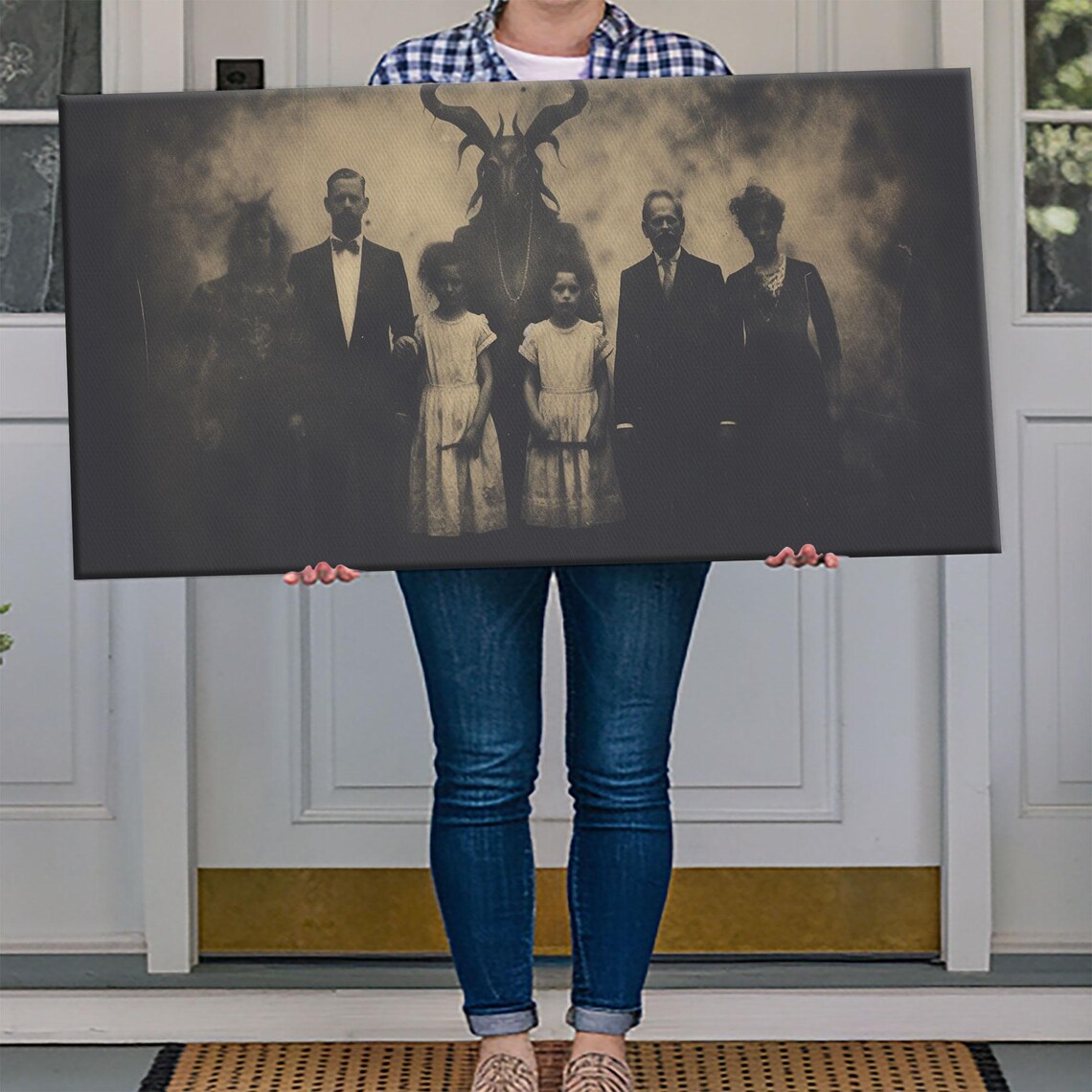 The Demon Cult Haunted Halloween Vintage Art Print - Image 4