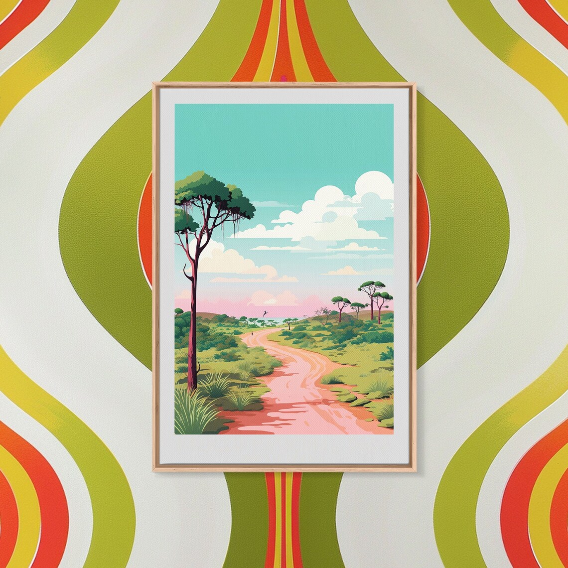 Kruger National Park South Africa Bushveld Safari Road View Poster - Image 3