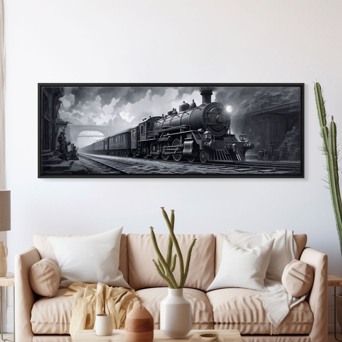 Steam Train Art Print, Industrial Train Decor