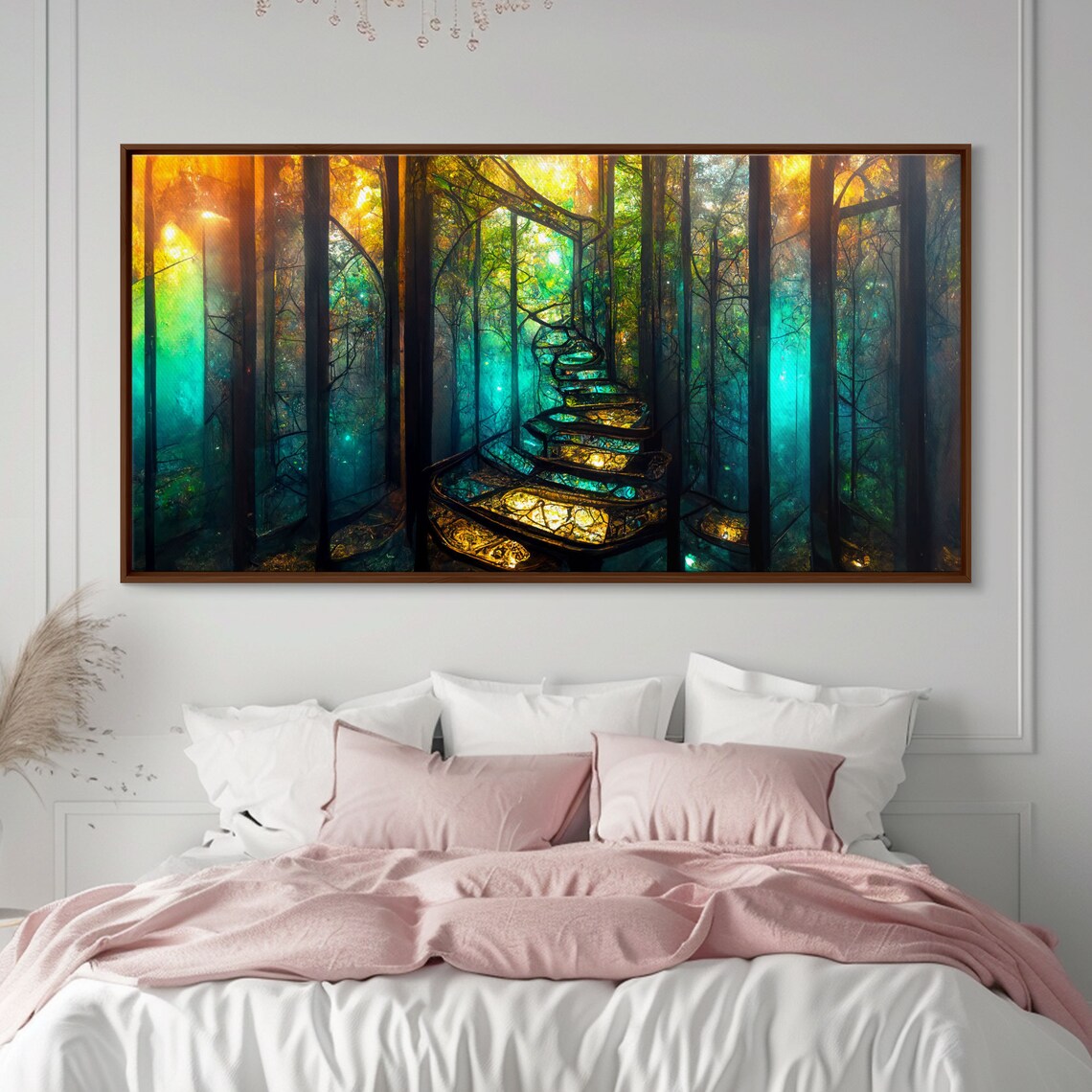 Magical Forest Fantasy Landscape Wall Art Print - Image 4