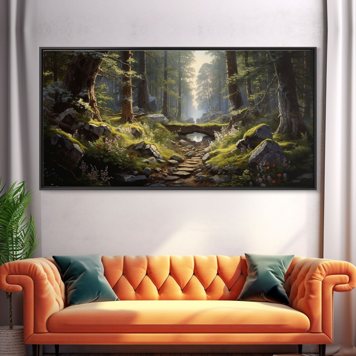 Slightlyscorched Fantasy Forest Mountain Art Print - Image 5
