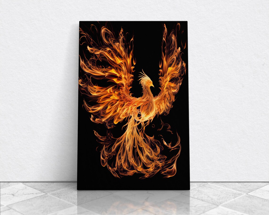Phoenix Rebirth Art Print, Modern Abstract Decor - Image 5