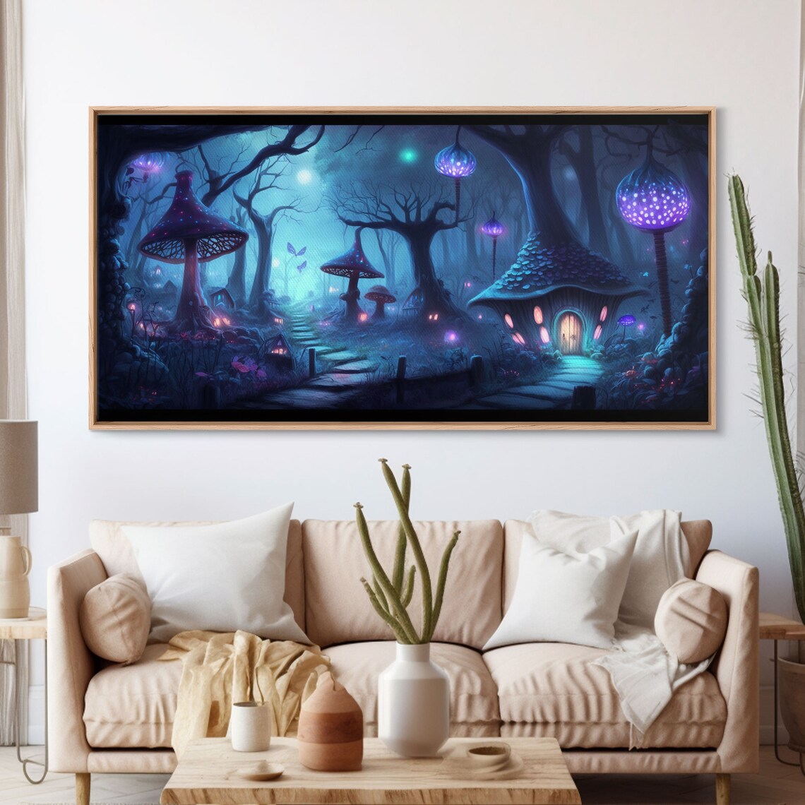 Magical Mushroom Fantasy Forest Wall Art Print - Image 3