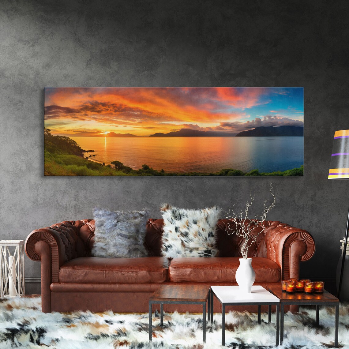 Costa Rica Sunset Ocean Mountains Golden Hour Coastal Photo Print - Image 3