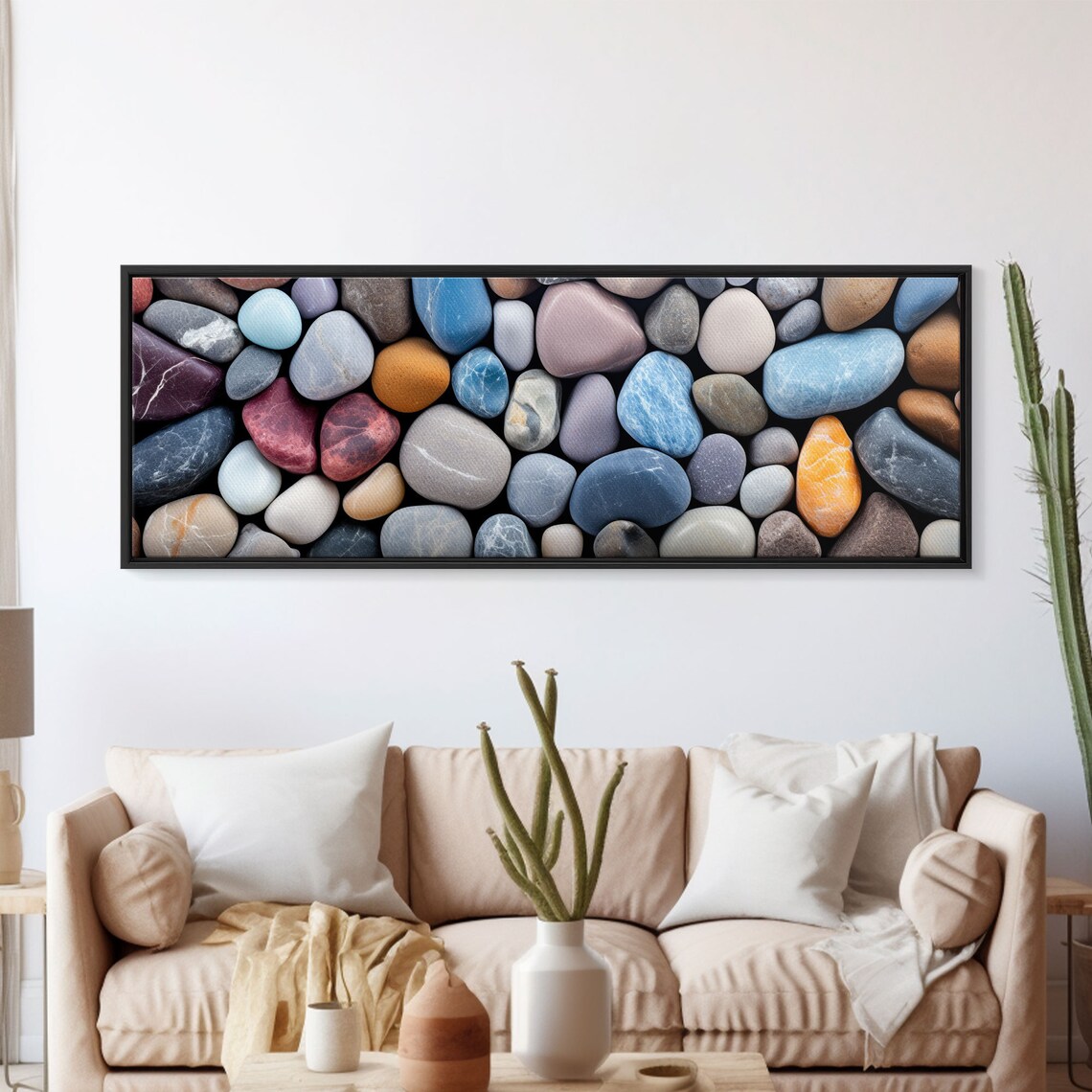 Lake Bed Stones And Rocks Photography Art Print - Image 5