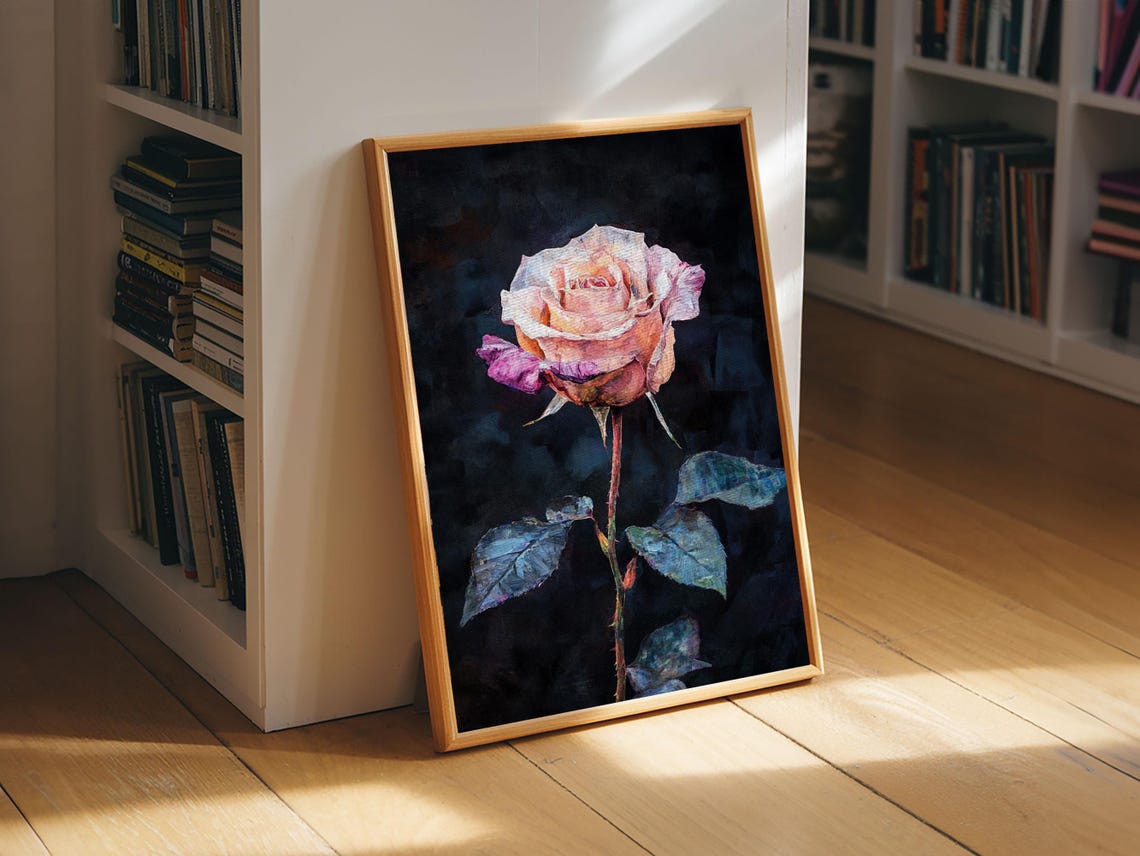 Rose Painting Print Flowers Still Life Roses Still Life Oil Painting Vintage Painting Vintage Decor Flowers Print Floral Wall Art