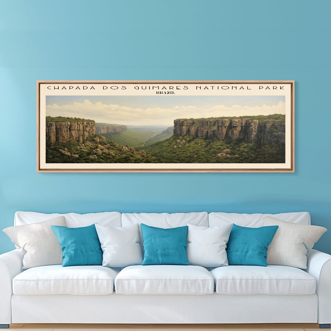 Chapada dos Guimaraes Brazil Red Rock Cliffs Green Valley Travel Poster - Image 5