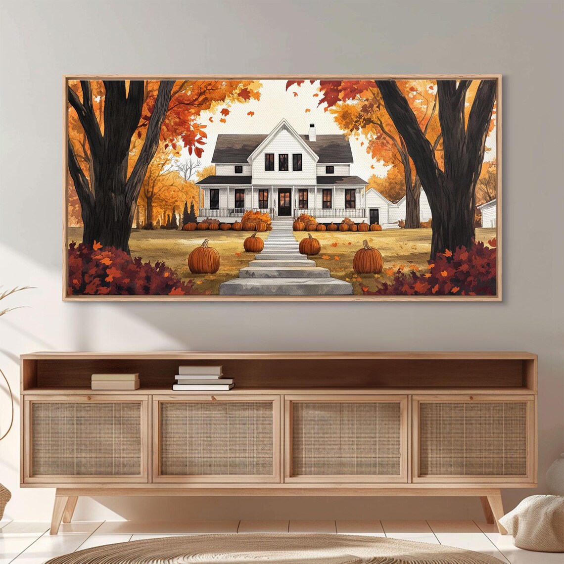Fall Farmhouse Pumpkin Decor Autumn Country Home Seasonal Wall Art Poster - Image 4