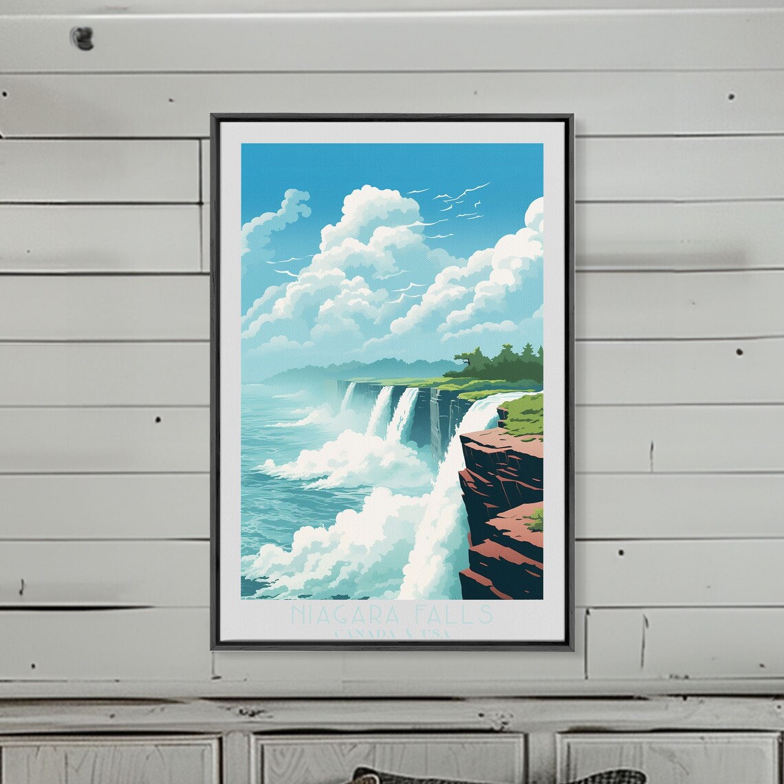 Niagara Falls Canada USA Thundering Cascades Misty Cliffs Poster - Image 4