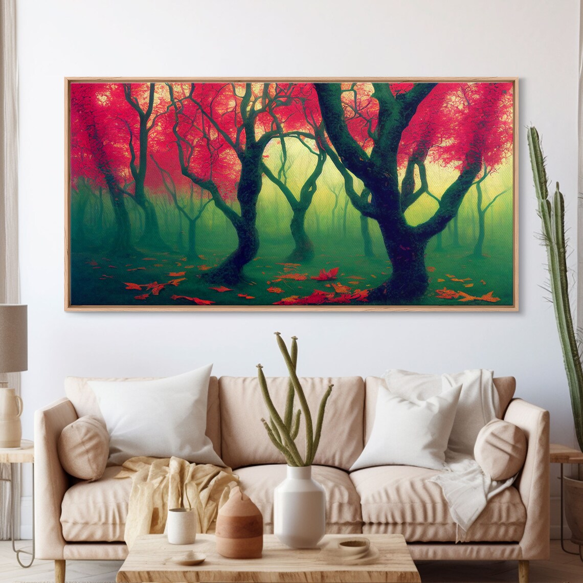 Japanese Maple Forest, Nature Landscape Art Print - Image 3